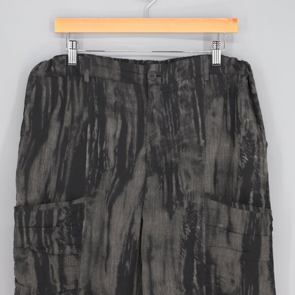 OLARS ULLA Ruched Pants in Gray & Black Sustainable Durable Functional Size L - Picture 3 of 10